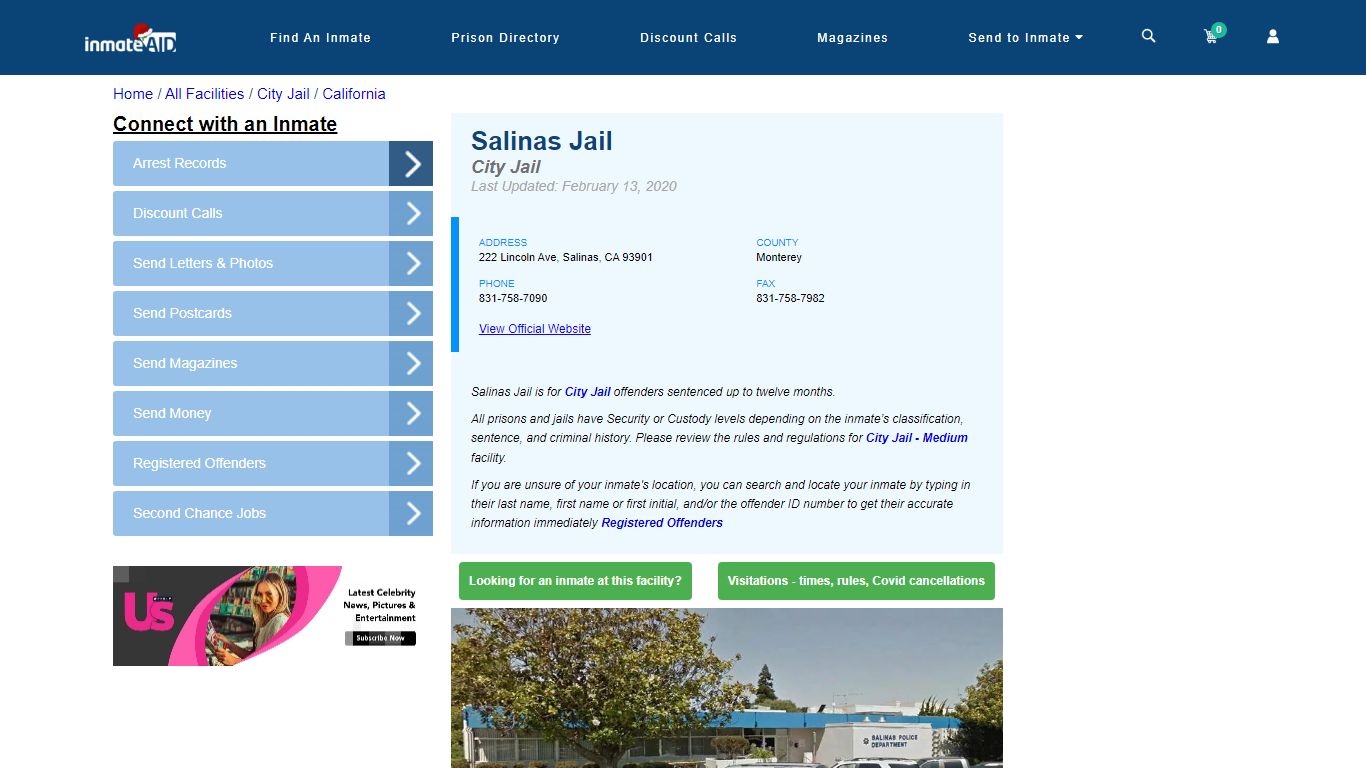 Salinas Jail | Inmate Locator